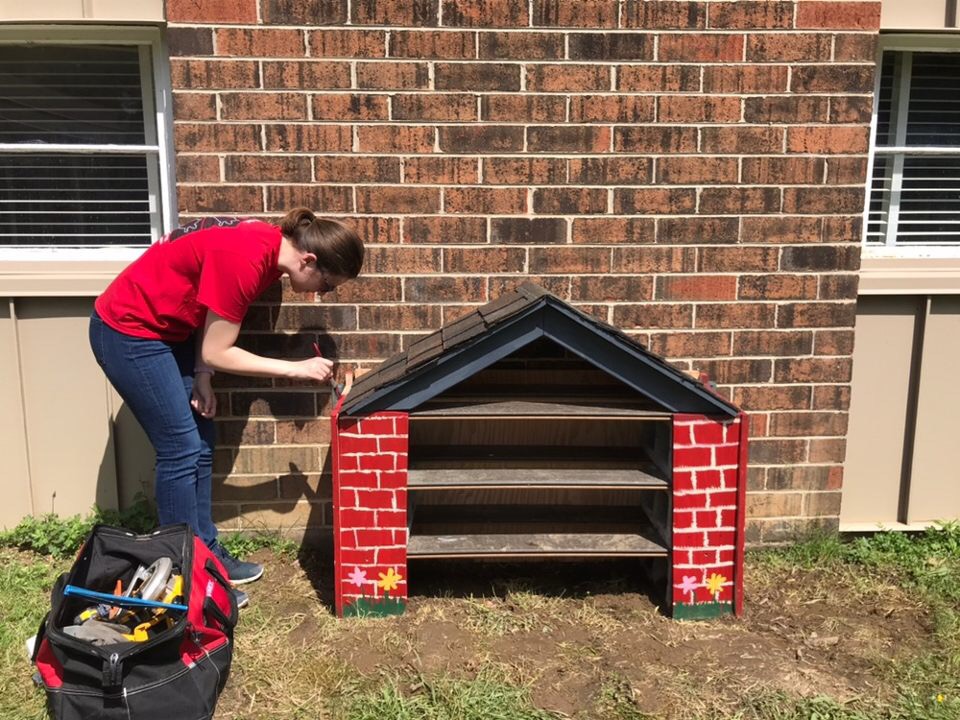 Amanda O'Shaughnessy works on an EWB project